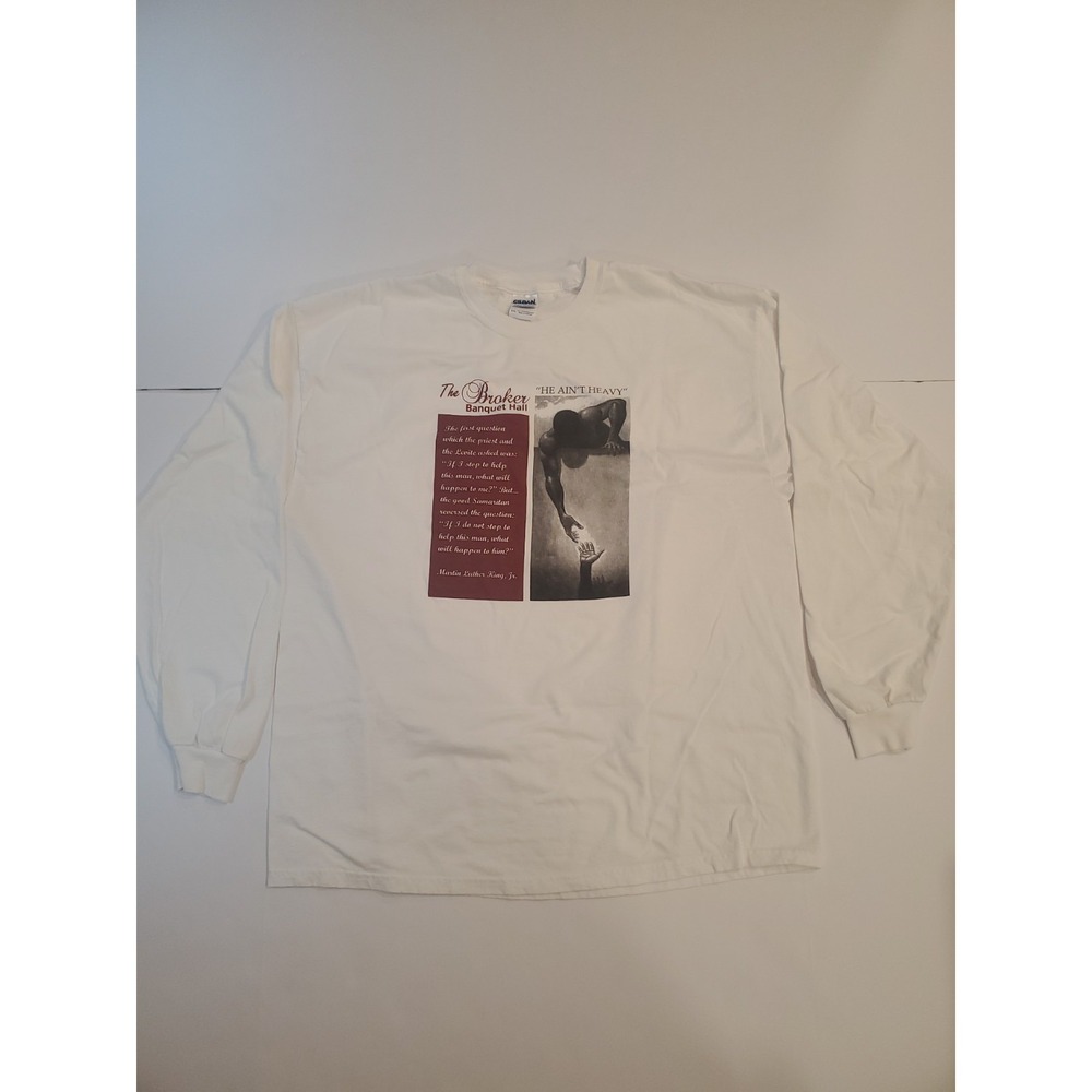 Vtg Broker Banquet Hall Dr. Martin Luther King Jr. Quote Commemorative T-Shirt